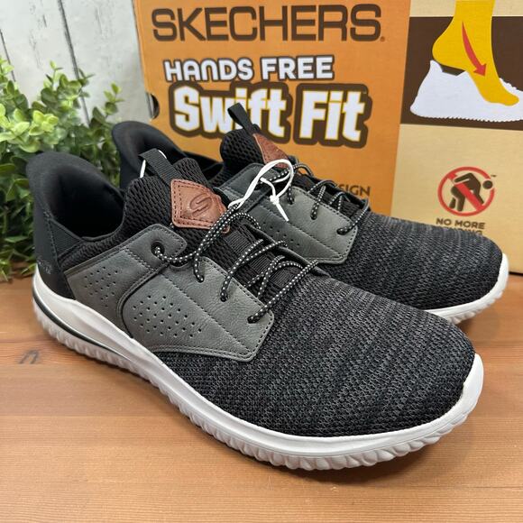 Skechers Men's Delson Swift Fit Hands Free Memory Foam Shoes Size 12 - Picture 2 of 8